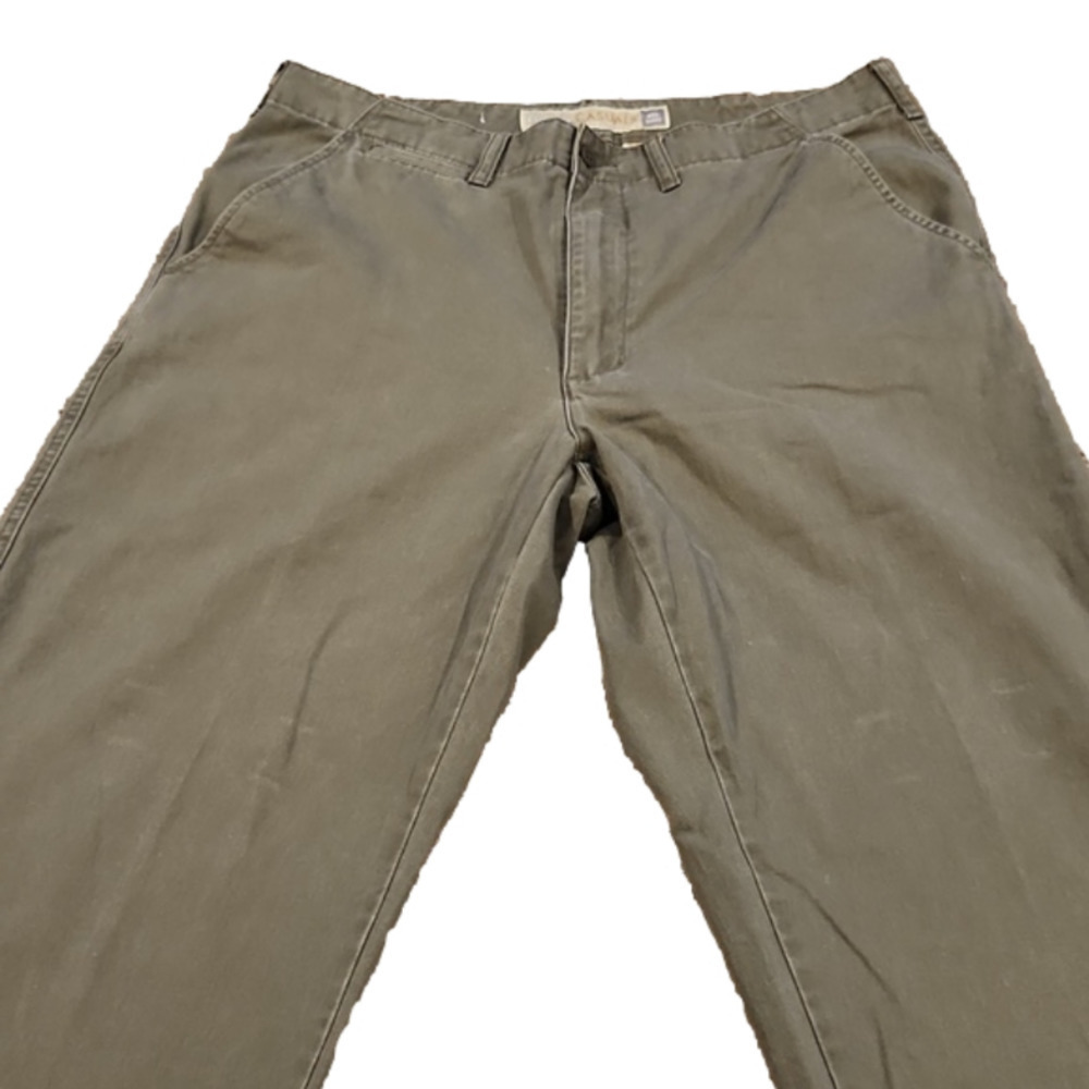 Cabela's Casuals Olive Green 36×30 Aged Khakis Pants - Picture 3 of 9